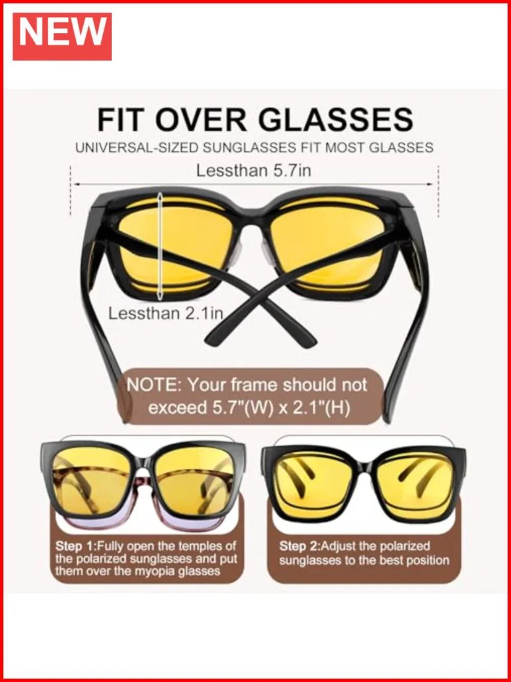 Classic Polarized Night Driving Sunglasses for Men Women